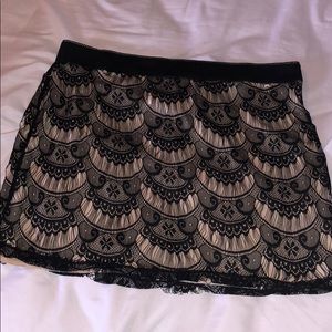 Black and cream skirt